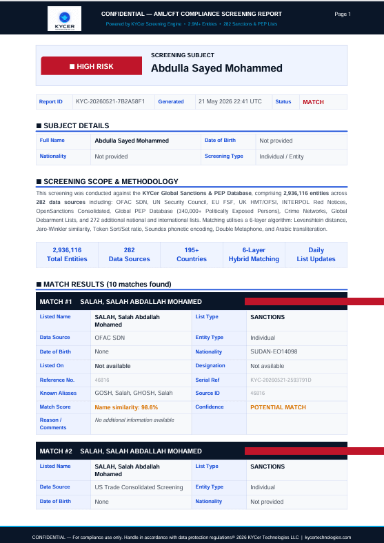 KYCer PDF audit report